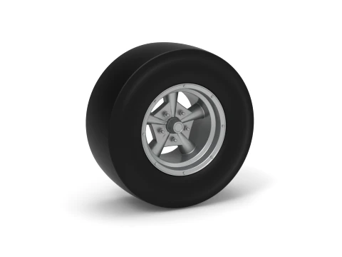 Rear wheel of vintage dragster Version 4 Scale 1 to 25 3D Druckmodell