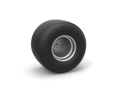 Rear wheel of Vintage Funny Car Scale 1 to 25 3D Print Model