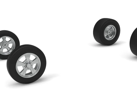 Wheel Set of Gasser Version 3 Scale 1 to 25 3D Print Model