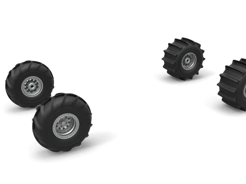 Wheel set of Mud dragster Version 1 Scale 1 to 25 3D Print Model