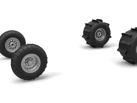 Wheel Set of Sand dragster Scale 1 to 25 3D printmodel