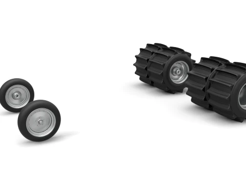 Wheel Set of Vintage Funny Car for Sand drag racing Scale 1 to 25 3D Print Model