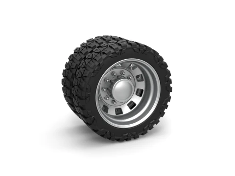 10 Square Hole rear semi wheel for pickup Scale 1 to 25 3D Print Model
