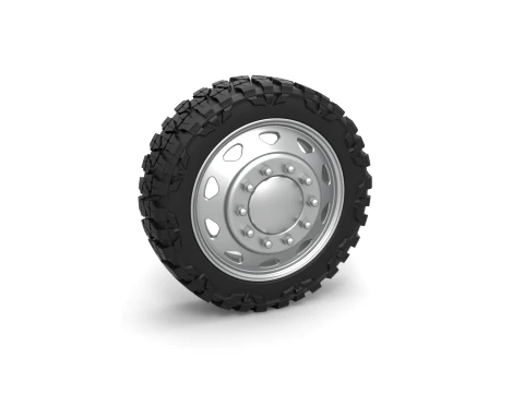 10 Triangular Hole front semi wheel for pickup Version 1 Scale 1 to 25 3D Принт Модель