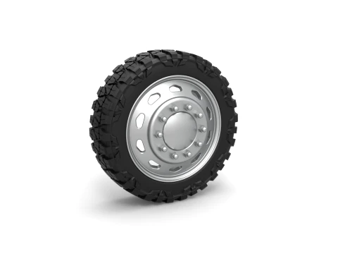 10 Triangular Hole front semi wheel for pickup Version 2 Scale 1 to 25 3D Принт Модель