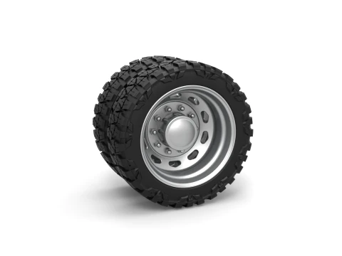 10 Triangular Hole rear semi wheel for pickup Version 2 Scale 1 to 25 3D Druckmodell