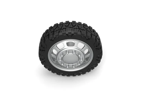 Front semi wheel for pickup Version 3 Scale 1 to 25 3D Print Model