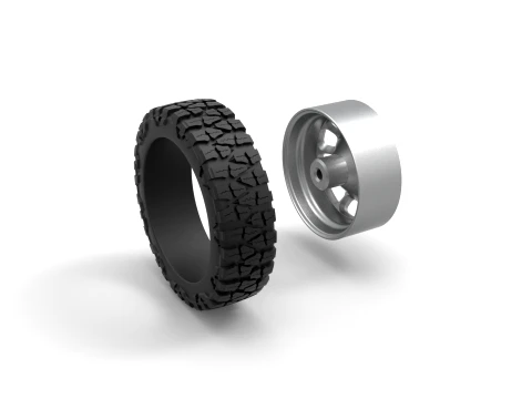 Front semi wheel for pickup Version 3 Scale 1 to 25 3D Print Model