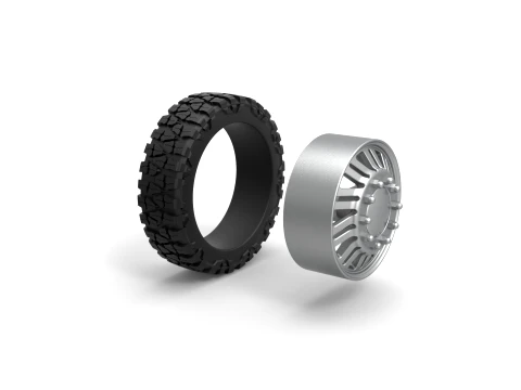Front semi wheel for pickup Version 11 Scale 1 to 25 3D Print Model