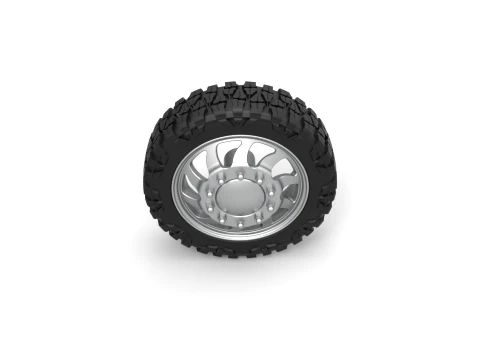Front semi wheel for pickup Version 17 Scale 1 to 25 3D Print Model