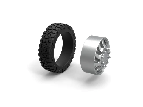 Front semi wheel for pickup Version 17 Scale 1 to 25 3D Print Model