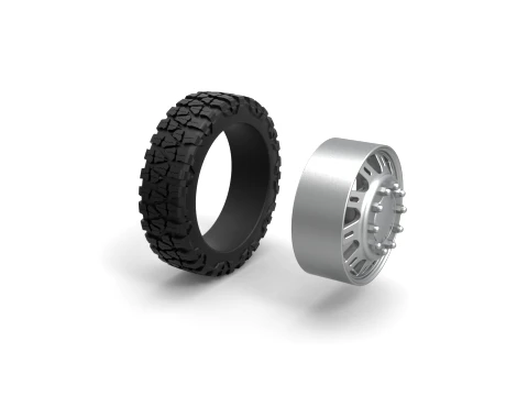 Front semi wheel for pickup Version 19 Scale 1 to 25 3D Print Model