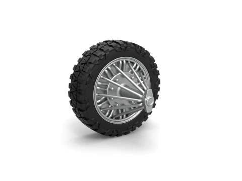 Front slab semi wheel for pickup Scale 1 to 25 Modello di stampa 3D