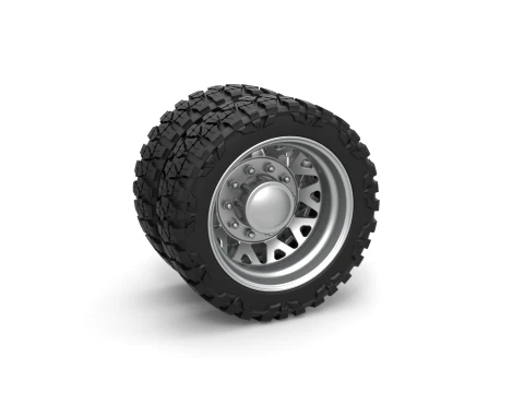 Rear semi wheel for pickup Version 1 Scale 1 to 25 3D Print Model
