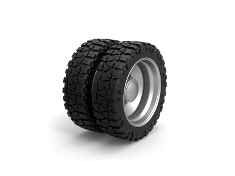 Rear semi wheel for pickup Version 2 Scale 1 to 25 3D Print Model