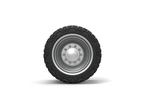 Rear semi wheel for pickup Version 2 Scale 1 to 25 3D Print Model