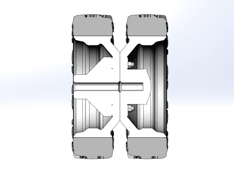 Rear semi wheel for pickup Version 2 Scale 1 to 25 3D Print Model