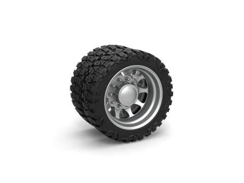 Rear semi wheel for pickup Version 5 Scale 1 to 25 3D Print Model