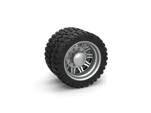Rear semi wheel for pickup Version 10 Scale 1 to 25 3D Print Model