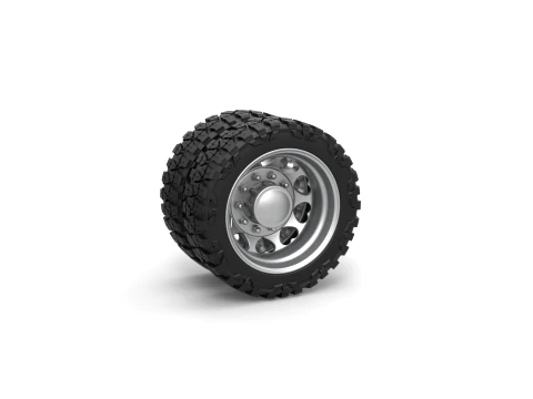 Rear semi wheel for pickup Version 25 Scale 1 to 25 3D Print Model