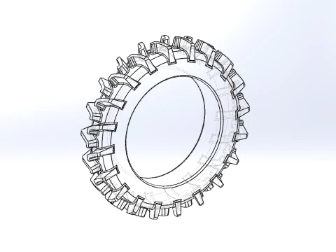Offroad tire 13 Scale 1 to 25 3D Print Model