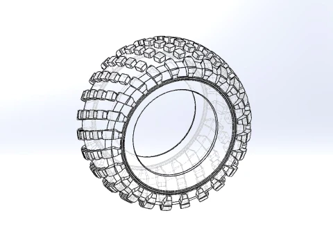 Offroad tire 14 Scale 1 to 25 3D Print Model