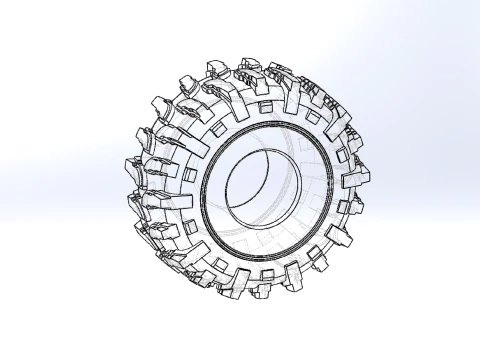 Offroad tire 25 Scale 1 to 10 3D Print Model