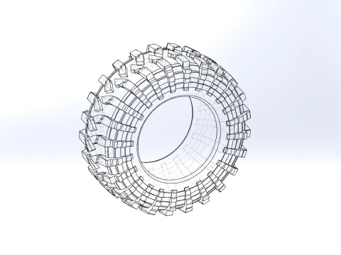 Offroad tire 39 Scale 1 to 25 3D Print Model