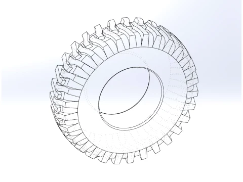 Offroad tire 42 Scale 1 to 25 3D Print Model