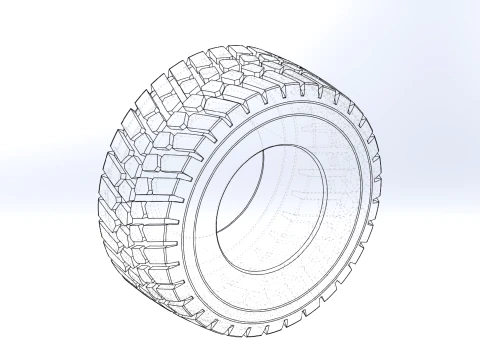 Offroad tire 51 Scale 1 to 25 3D Print Model