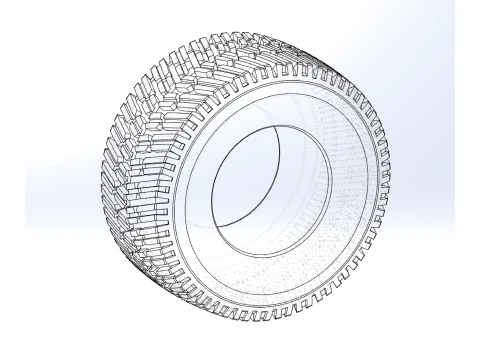 Offroad tire 65 Scale 1 to 25 3D Print Model