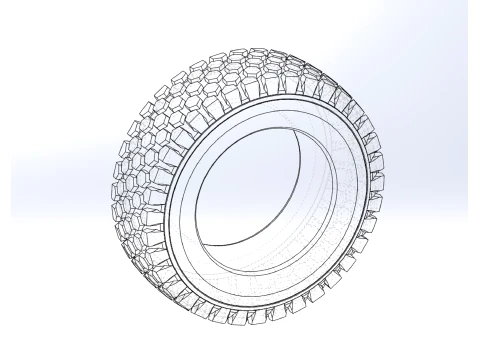 Offroad tire 79 Scale 1 to 25 3D Print Model