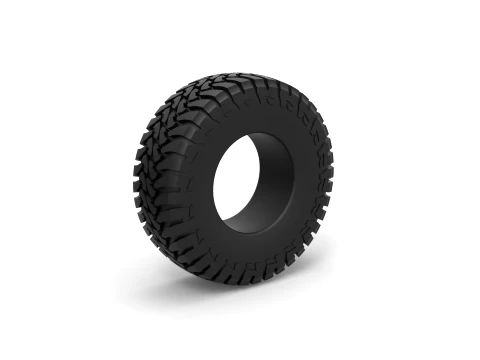 Trophy truck tire Scale 1 to 10 3D Print Model