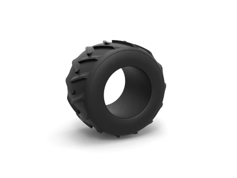 Old school pulling truck tire 2 Scale 1 to 25 Modello di stampa 3D