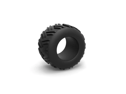 Old school pulling truck tire 3 Scale 1 to 25 Modello di stampa 3D