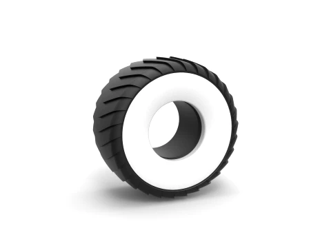 Pulling truck Whitewall tire 1 Scale 1 to 25 3D Print Model