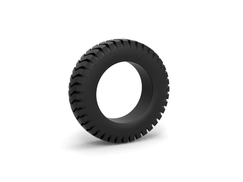 Semi truck tire 4 Scale 1 to 25 3D Принт Модель