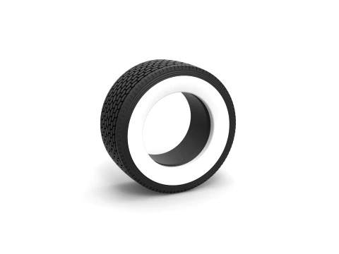 Super single semi Whitewall tire Version 1 Scale 1 to 25 3D Baskı Modeli