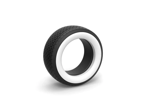Whitewall Tire of Dirt Modified stock car Scale 1 to 25 Modello di stampa 3D
