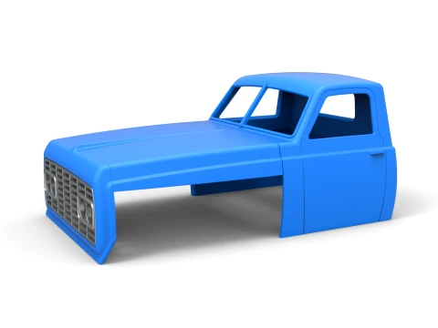 Cab of Big Rig Racing Semi truck Scale 1 to 25 3D Baskı Modeli