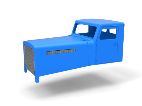Cab of Vintage GATR Racing Semi truck Version 1 Scale 1 to 25 3D Print Model