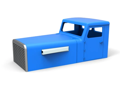Cab of Vintage GATR Racing Semi truck Version 2 Scale 1 to 25 3D Print Model