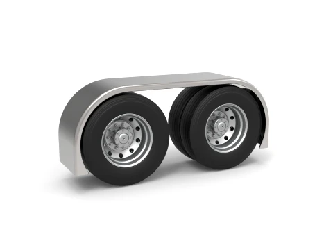 Semi truck Rear fenders Set 3 Scale 1 to 25 3D Print Model