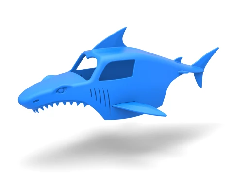 Shark shell for monster truck Scale 1 to 25 Model do druku 3D