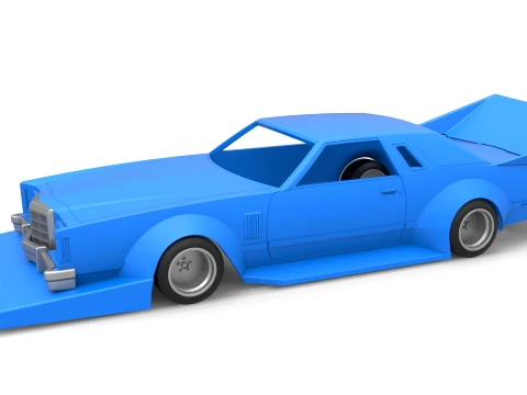 Shell and wheels Bosozoku style car Scale 1 to 25 3D printmodel