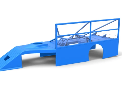 Shell of Asphalt Modified stock car with side wing Scale 1 to 25 3D Print Model