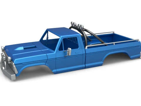 Shell of Vintage Monster Truck Version 1 Scale 1 to 25 3Dプリントモデル