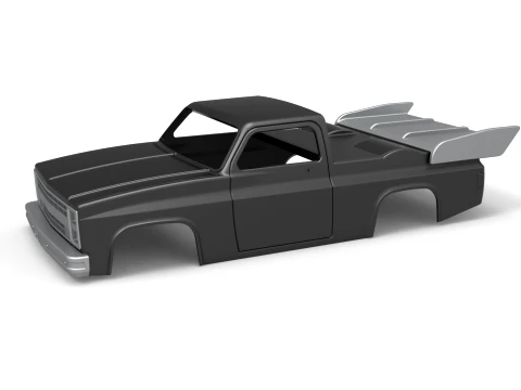 Shell of Dragster truck Scale 1 to 25 3D Print Model