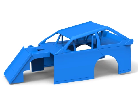 Shell of Mod Lite Race car Version 2 Scale 1 to 25 3D Print Model