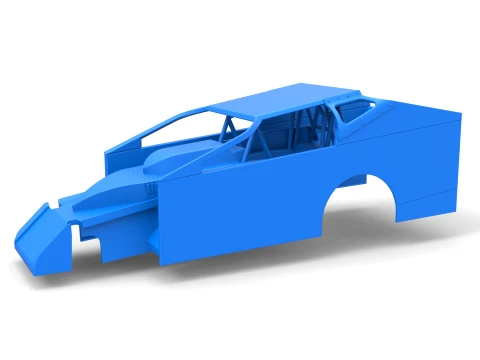 Shell of Northeast Dirt Modified stock car Version 1 Scale 1 to 25 3D Print Model